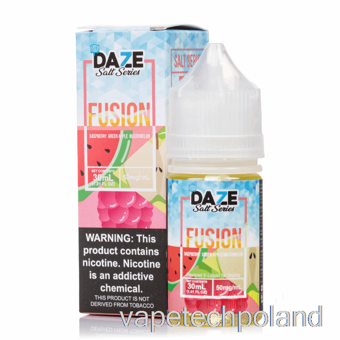 Vape Polska Iced Malina Zielone Jabłko Arbuz - 7 Daze Fusion Salt - 30ml 50mg